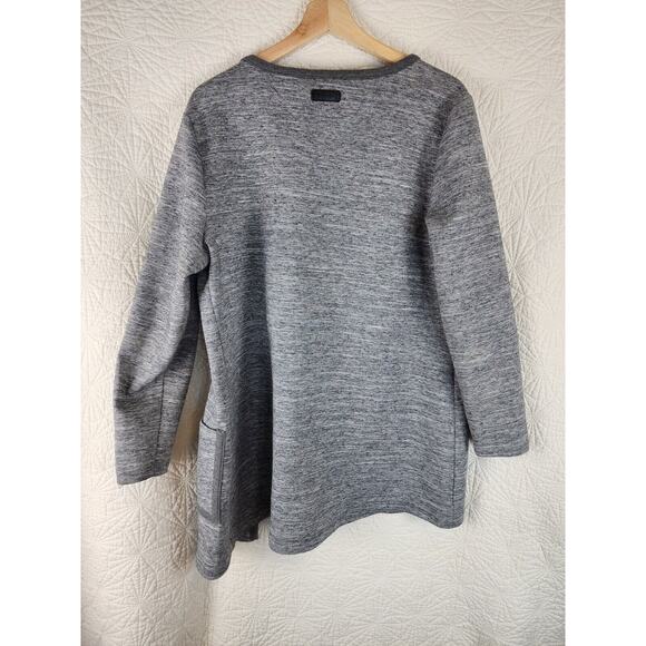 Kensie Womens Knit Jacket Pockets No Closure Heather Gray Size Large - Picture 6 of 7